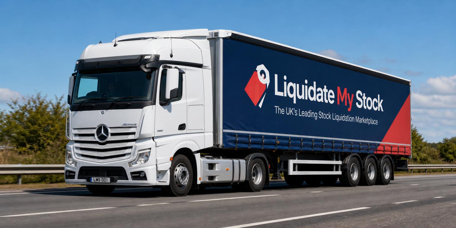 Liquidate My Stock branded artic lorry on a UK motorway